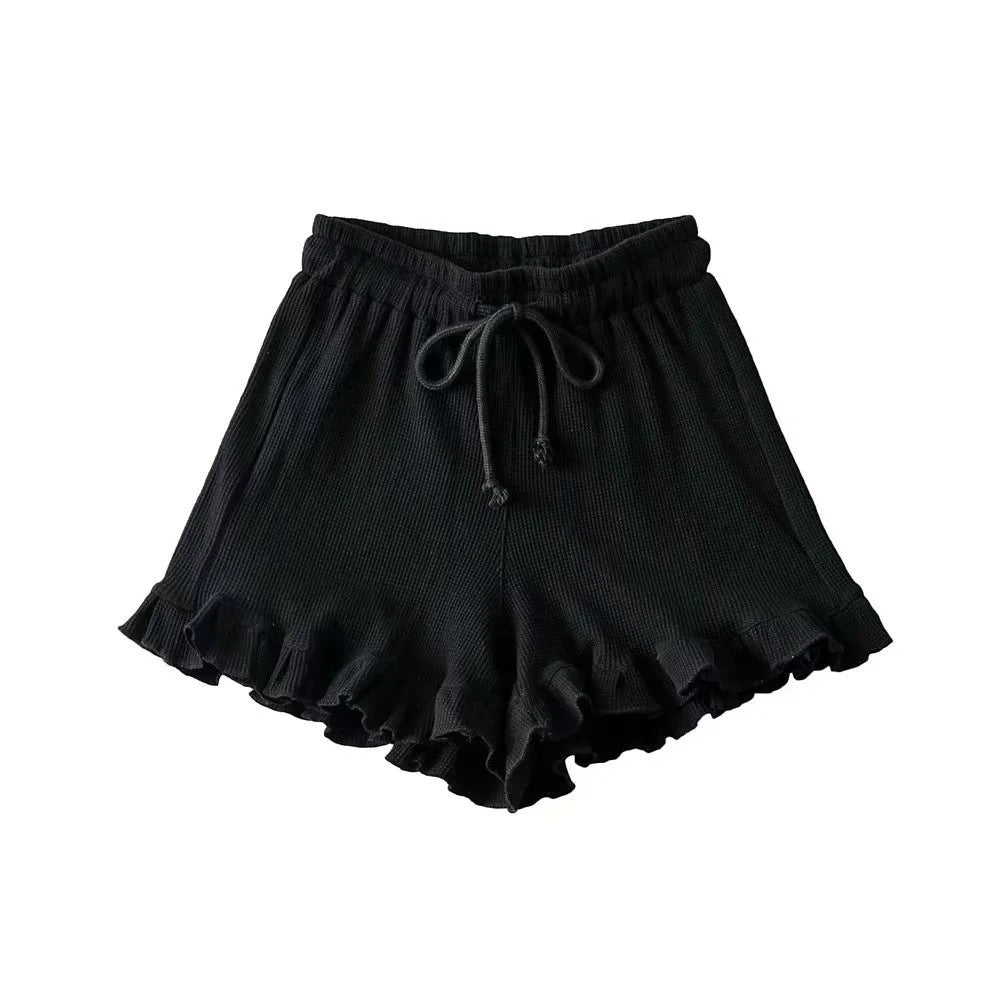 Versatile Casual Women's Lace Elastic Waist Shorts