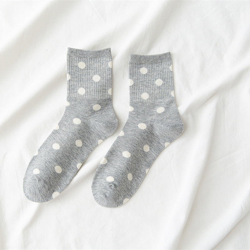 Ladies Cotton Dot Sweet Japanese Socks
