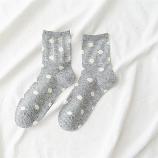 Ladies Cotton Dot Sweet Japanese Socks
