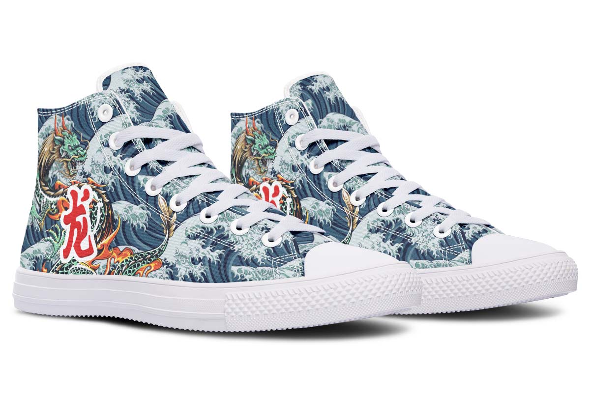 Printed Couple High-top Canvas Shoes