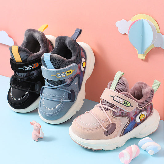 Girls Plus Cashmere Sports Cotton Shoes