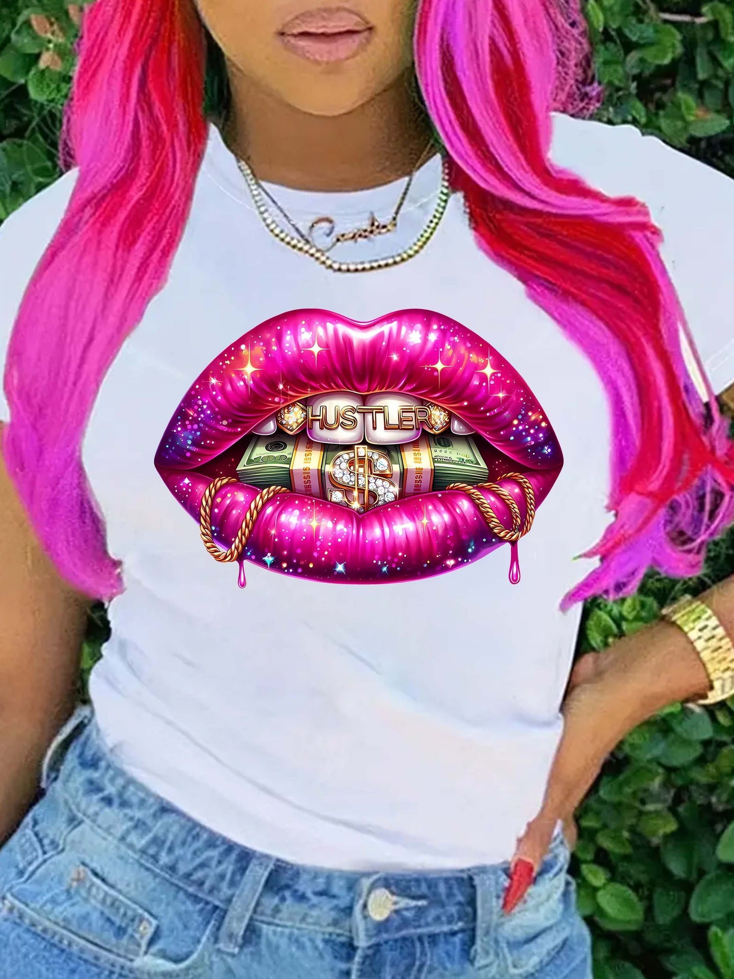 Women's Creative Casual Simple 3D Printed Short Sleeve