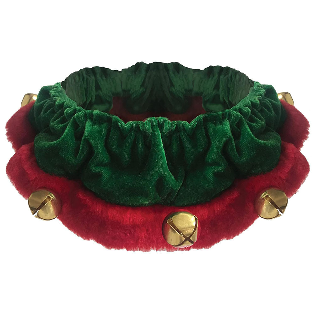 Dog Christmas Outfit Christmas Dog Collar With Bells Ornaments Holiday Christmas Dog Neckwear Costume Clothes For Small Medium Large Dogs Pets