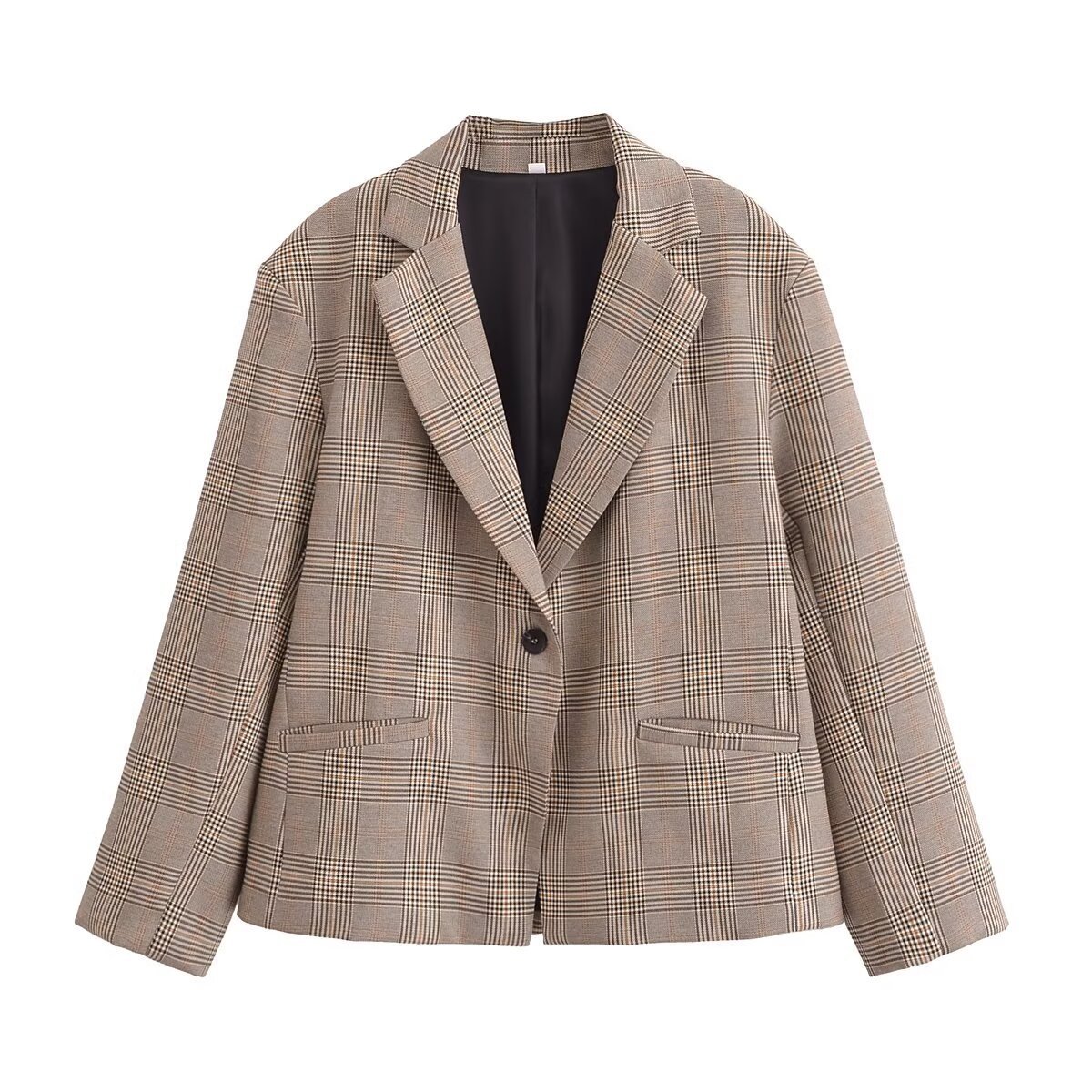 Autumn And Winter New Fashion Plaid Blazer Skirt Outfit