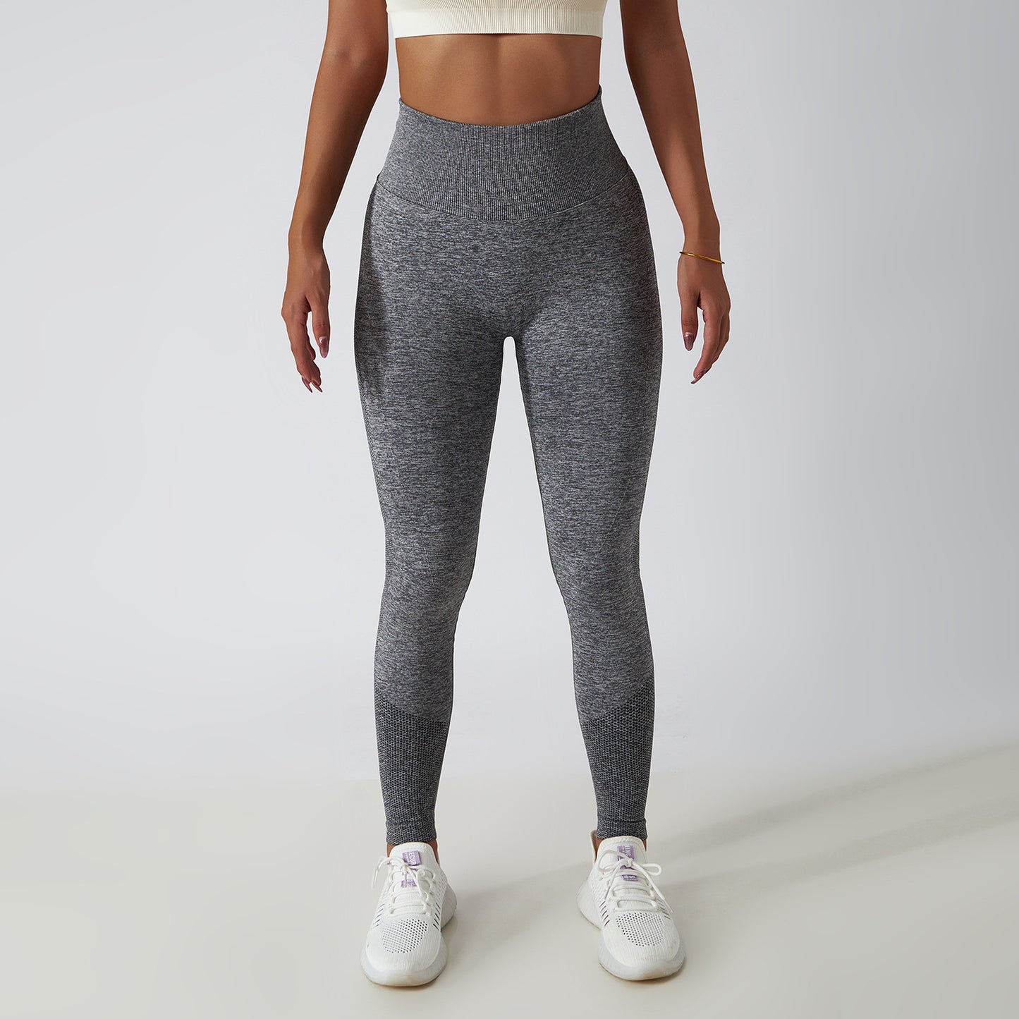 Outdoor Running Hip Raise Yoga Pants Women's Seamless Knitted Tight High Waist Breathable Sports Yoga Pants Yoga Pants