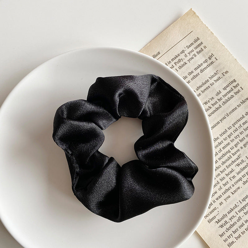 French Vintage Satin Large Intestine Hair Tie