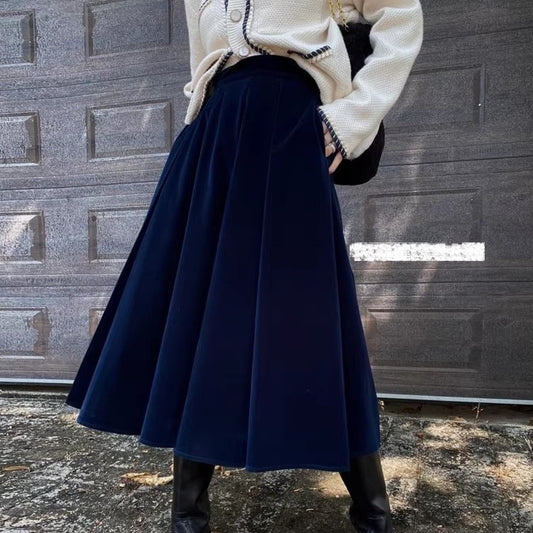 Women's Fashion Casual Retro Graceful Pleated Skirt