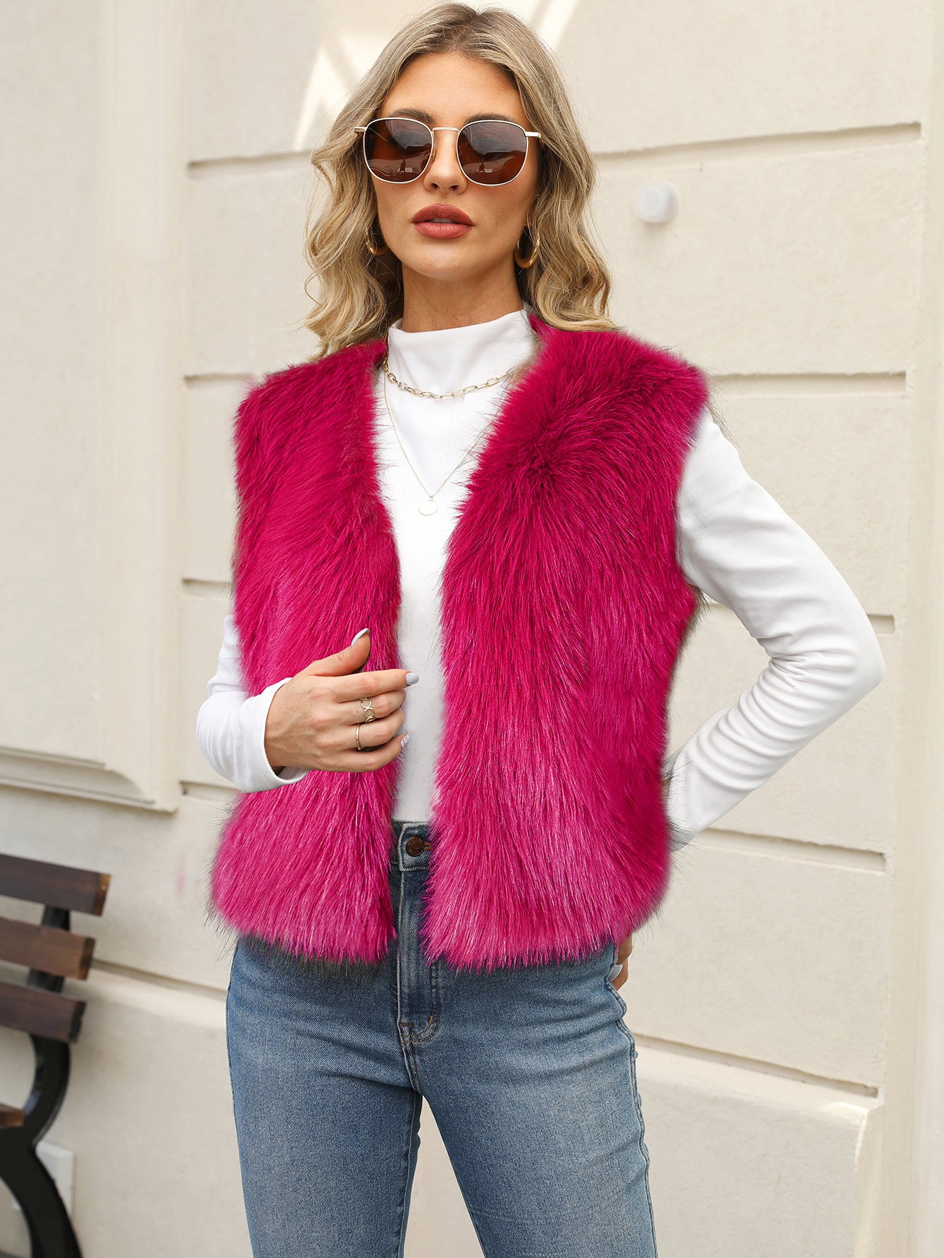 Eco-friendly Faux Fur Vest For Men And Women From Europe And The US