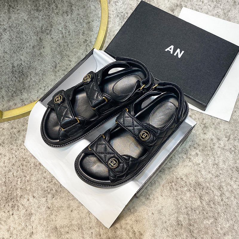 Women's Toe Buckle Hollow Roman Sandals