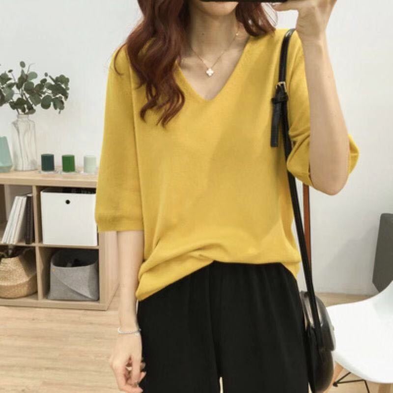 Loose Mori Girl Idle Style Drape Super Fairy Ice Silk Sweater