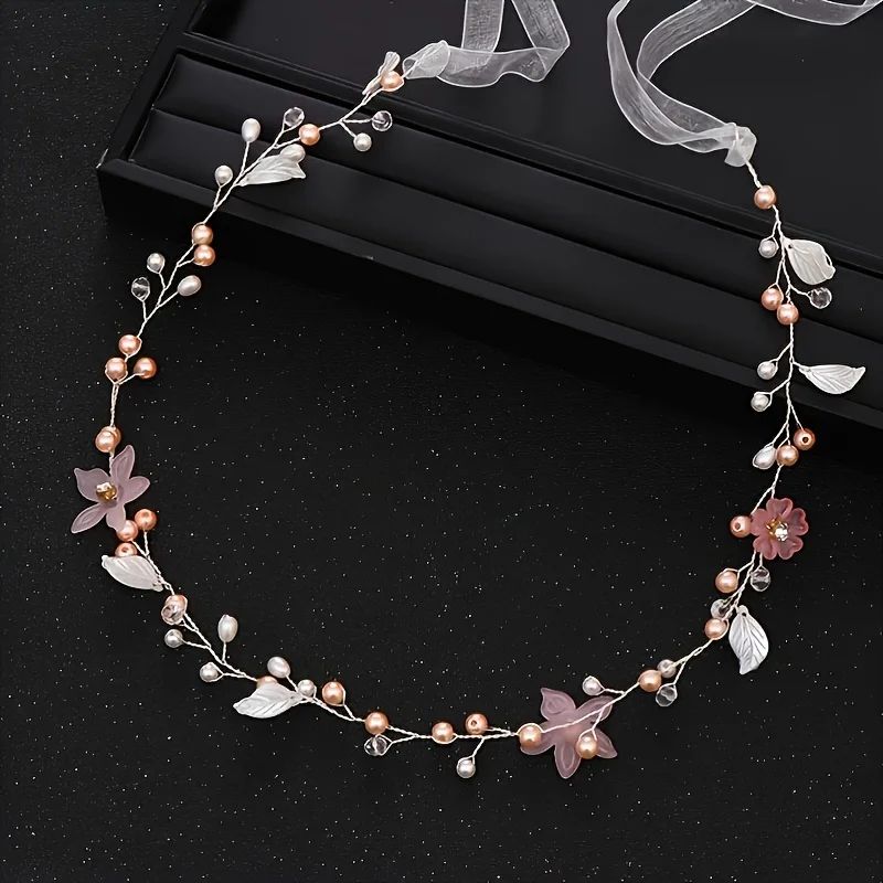 Crystal Leaf Hair Vine Band Headband Rhinestone Flower Headb