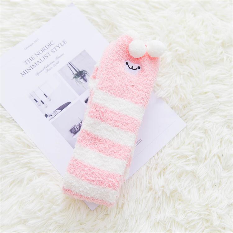 Autumn And Winter Long Coral Velvet Socks Women's Over The Knee Thickened