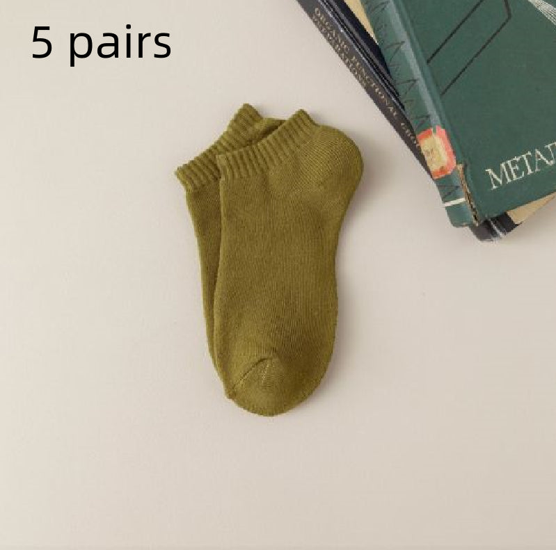 Fleece-lined Thickened Low-cut Socks For Warmth