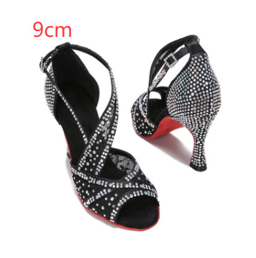 Diamond-embedded Latin Dancing Shoes Women's Adult