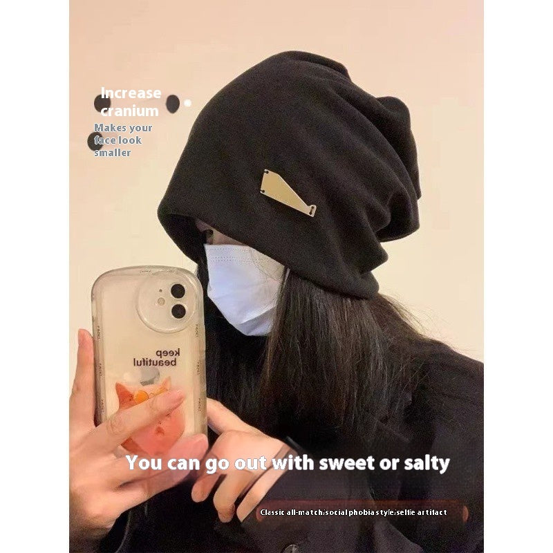 Lazy Big Head Circumference Pile Heap Sleeve Cap