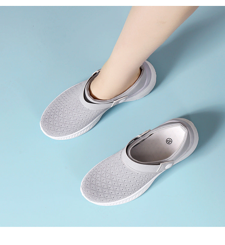 Summer New Breathable Casual Shoes Mesh Stylish Semi-slippers
