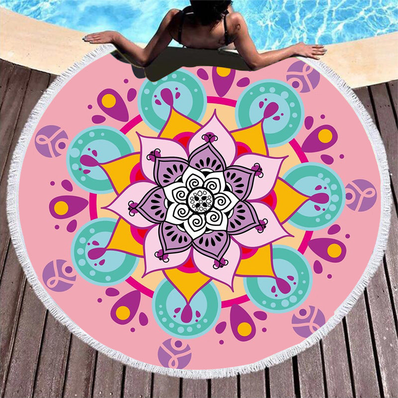 Microfiber Printed Sweat Wipe Seat Beach Towel