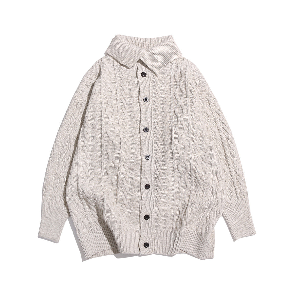 Korean Vintage Twist Lapel Knit