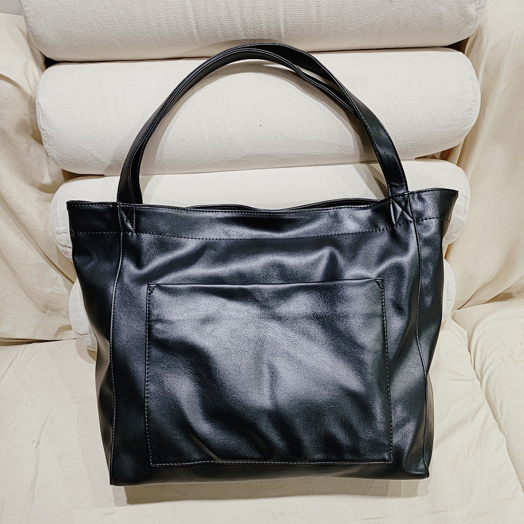 Women's Big Bag Strap Soft Leather Portable Shoulder