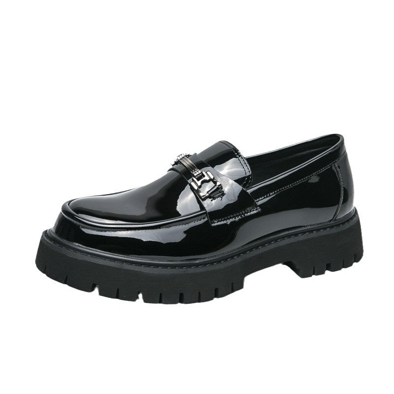 Herre Slip-on Plateausko Fritids Mokkasiner i Læder
