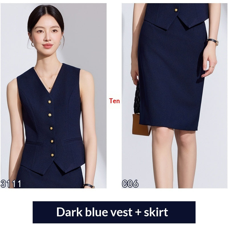 Sleeveless Vest Set With Wide-leg Pants