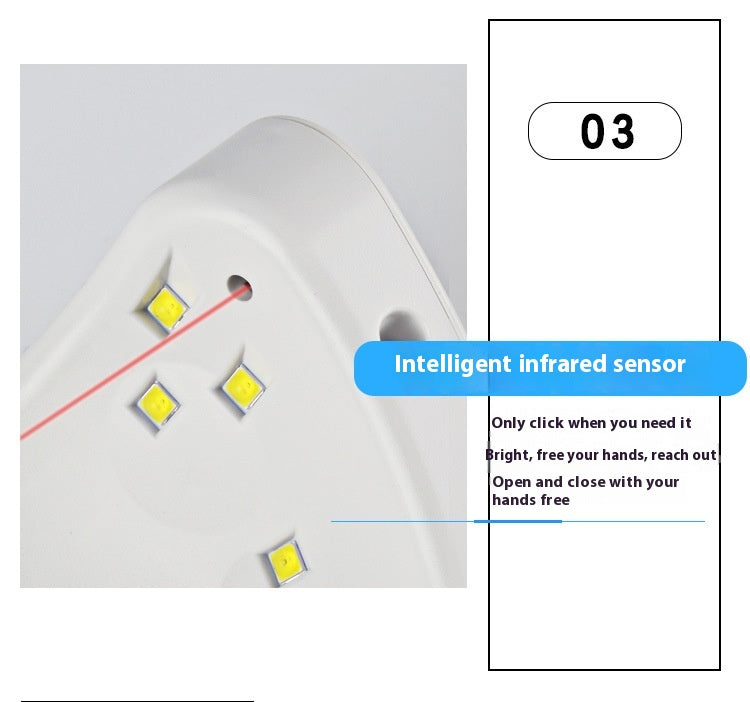 Large Space Double Light Source Quick-drying Wear Nail Dryer
