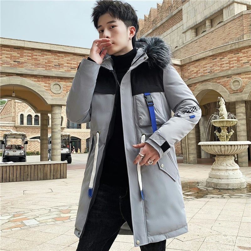 Men's Mid-length Padded Warm Padded Jacket