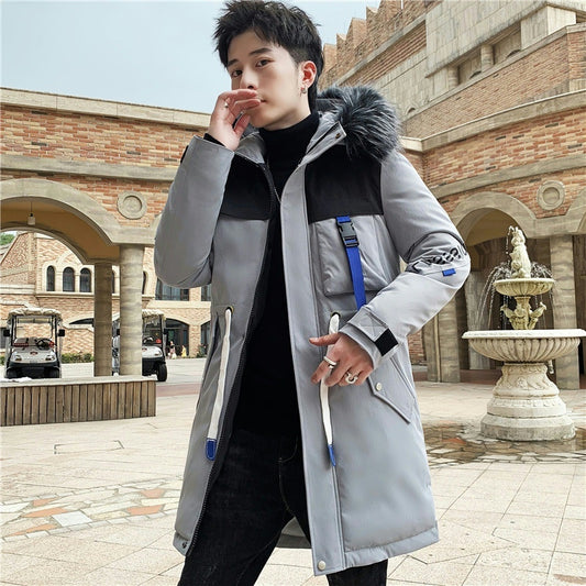Men's Mid-length Padded Warm Padded Jacket