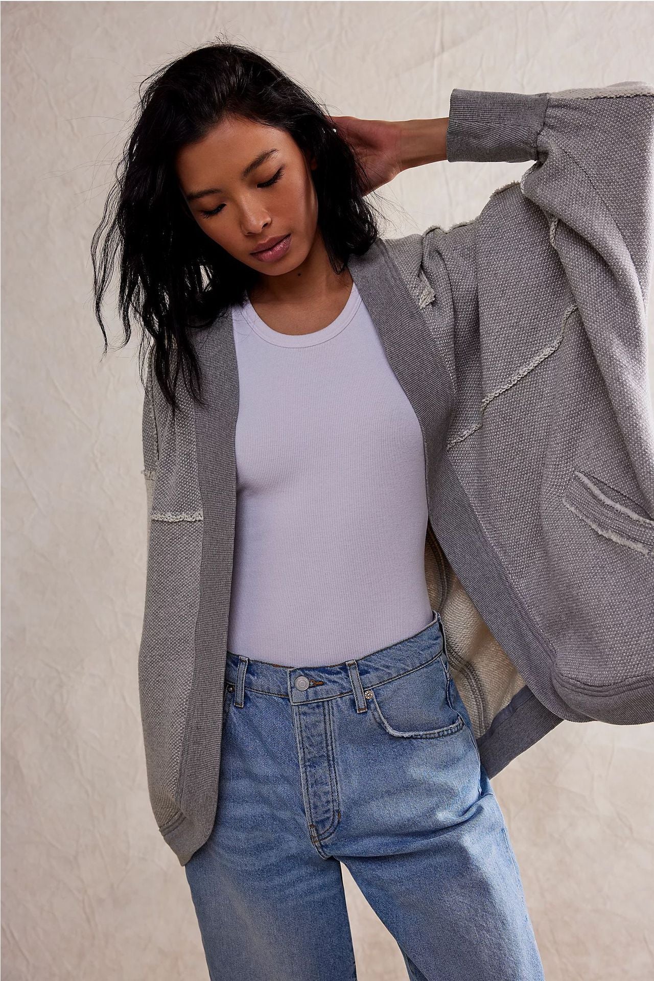 American Retro Sports Hooded Cardigan High-grade Sweater