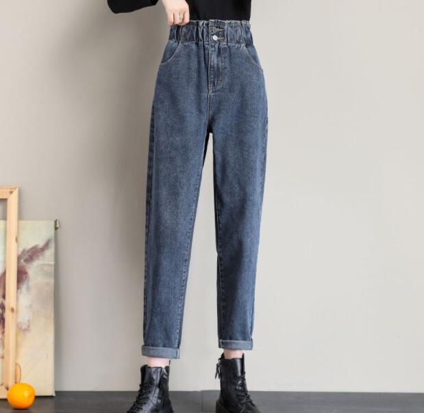 Dame sommer lige slanke højtaljede jeans