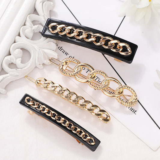 Baroque Chain Alloy Plated Hair Clip