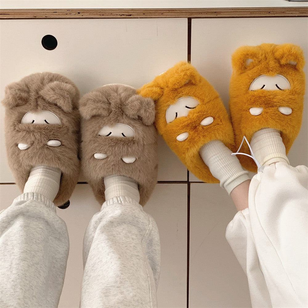 Women's Fashion Casual Plush Wrapped Head Cotton Slippers