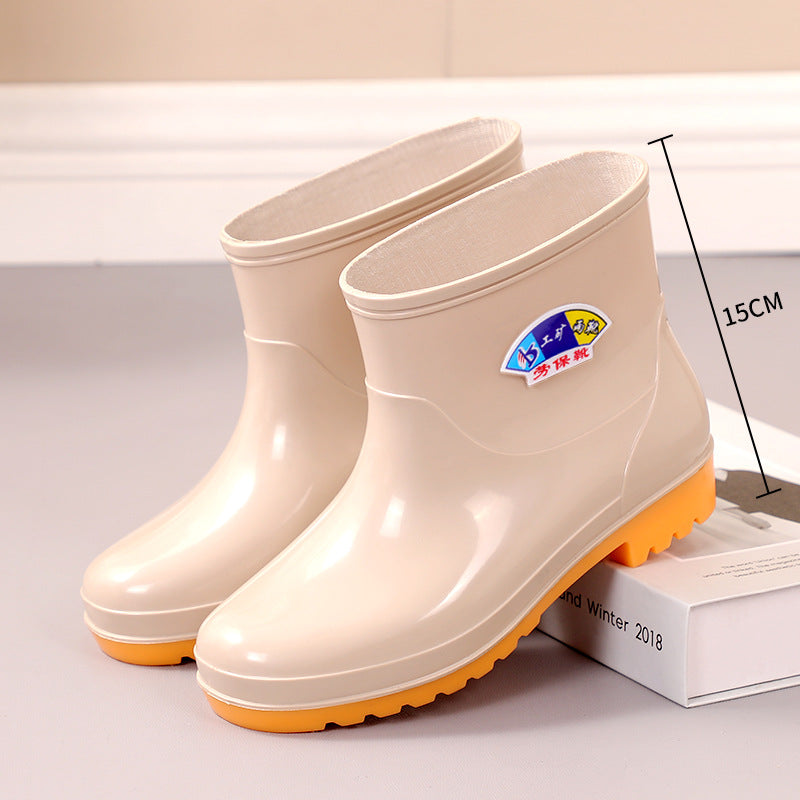 Ladies' Short Thermal Waterproof Non-slip Rain Boots