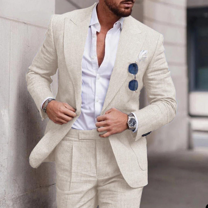 Two-piece Digital Printing Suit With Two Buttons Suit