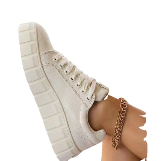 European And American New Round Toe Thick Sole Shoes Women