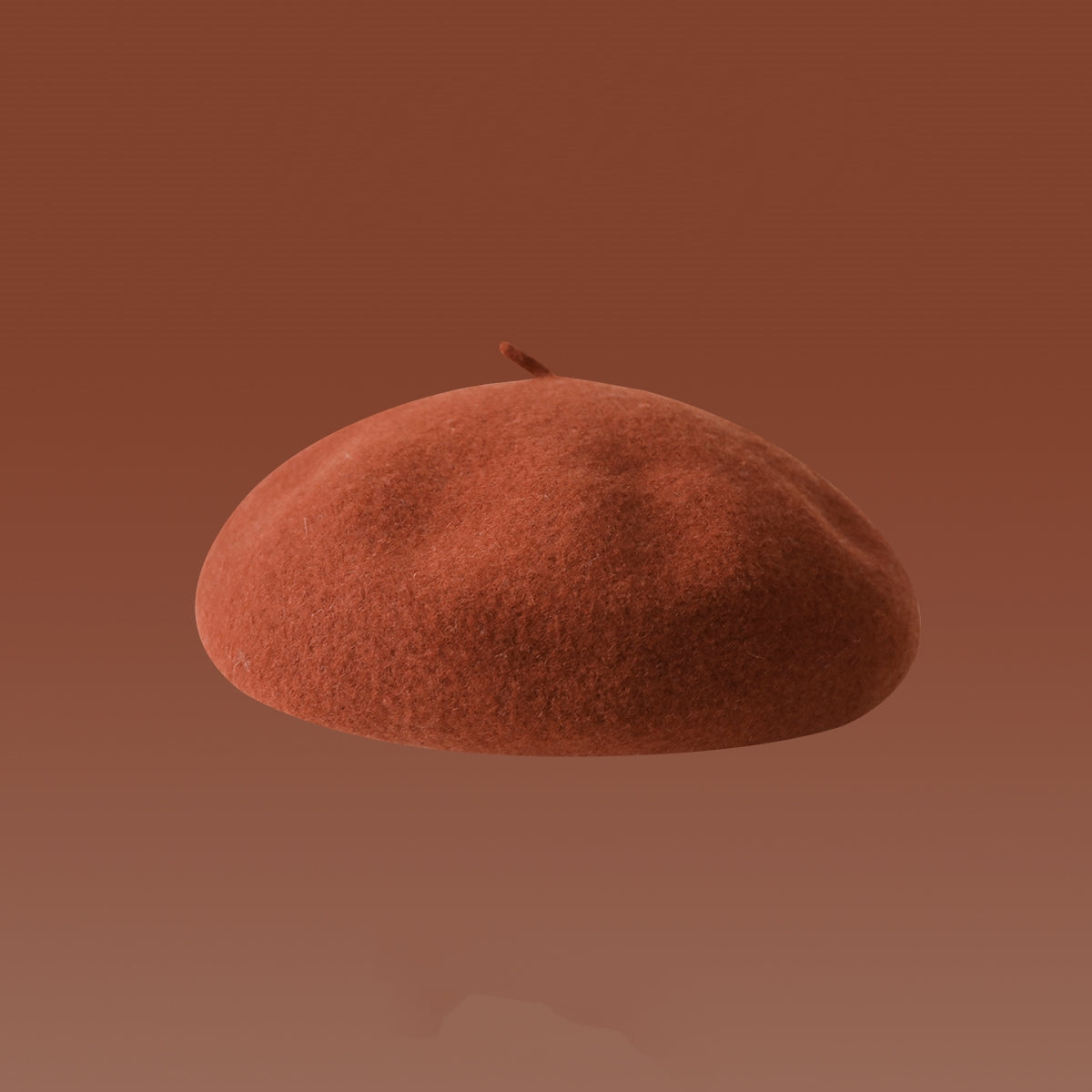 Snavset orange baret i uld til piger efterår og vinter