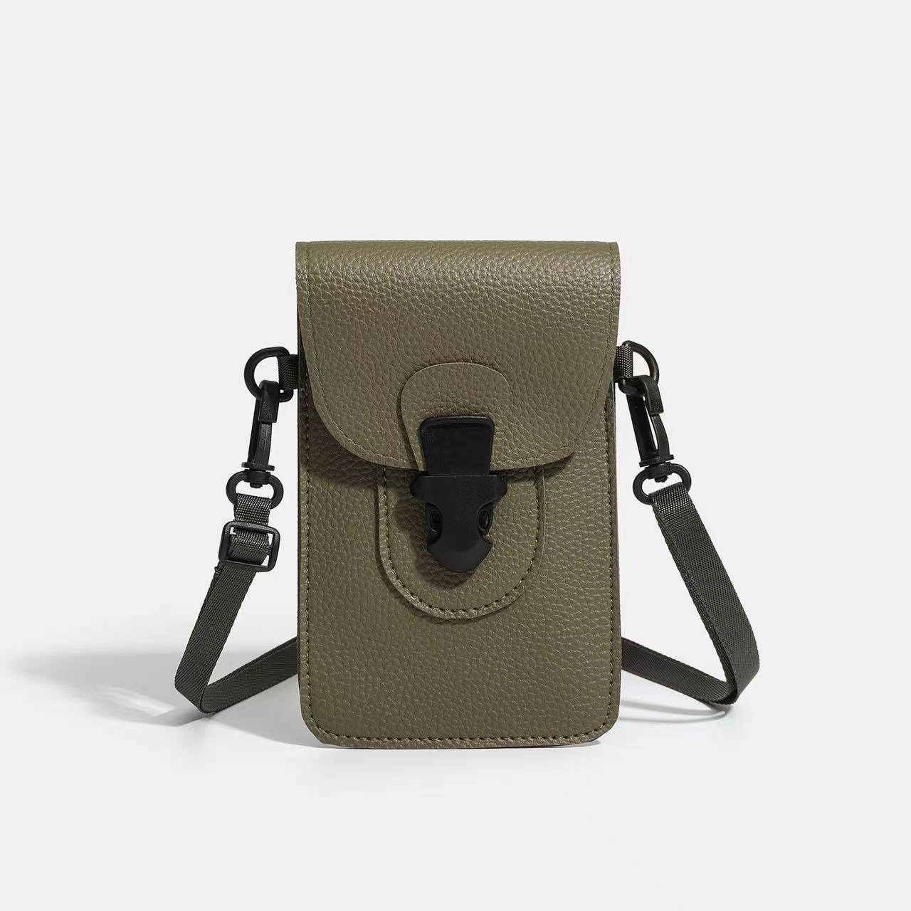 Minimalist Unisex Lock-clasp Crossbody Mini Bag