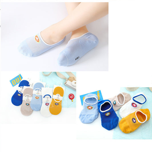 Shallow Mouth Silicone Casual Cartoon Boat Socks Socks
