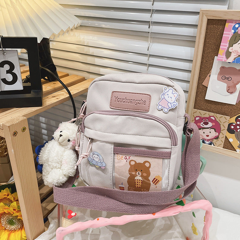Cute Creative Transparent Student Cross-body Casual Simple Shoulder Bag