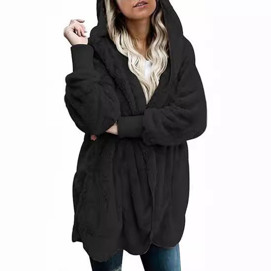 Fashion Women's Wear Plaid Coat Thickened
