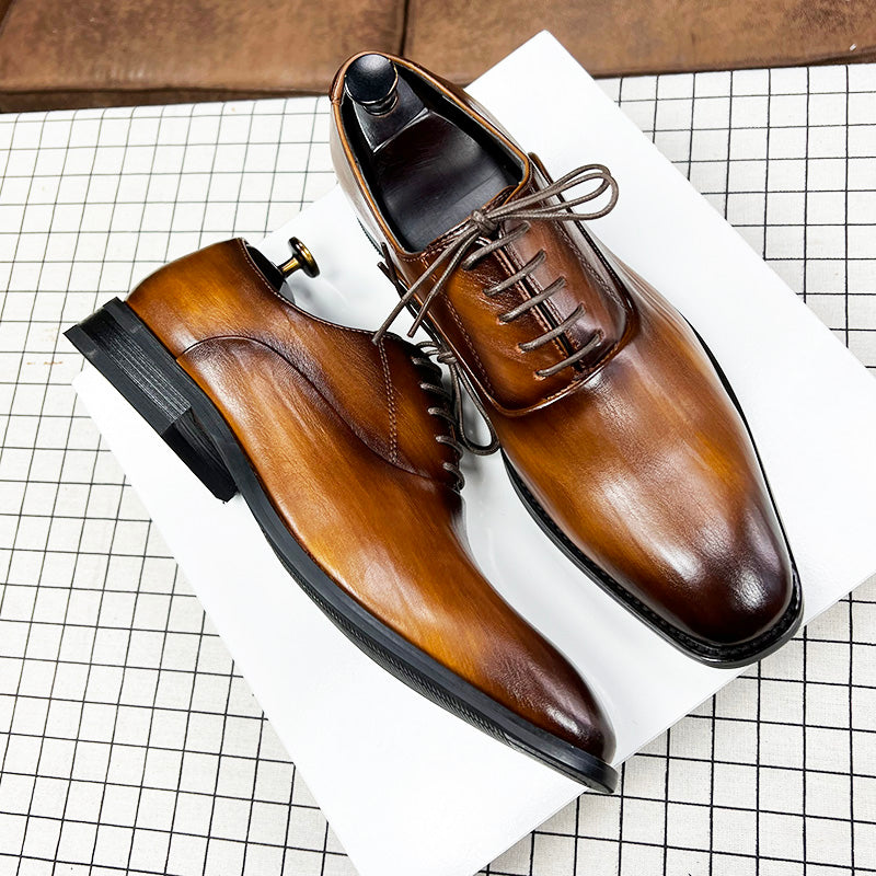 Formal Casual Leather Shoes Korean Fashion Japanese Retro
