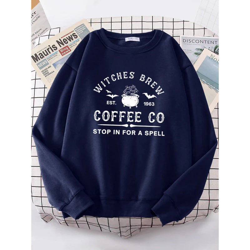 Witches Make Coffee Straight Letter Hoodie Letter Print