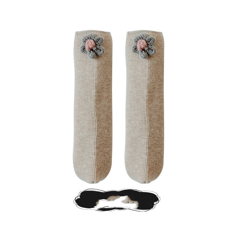 Children's Snow Socks Winter New Style Plus Velvet Thickening