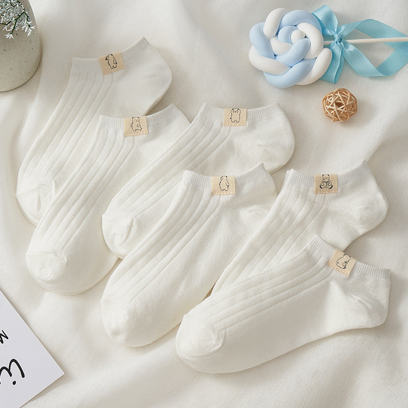 White Bear Cloth Label Small Invisible Women's Socks