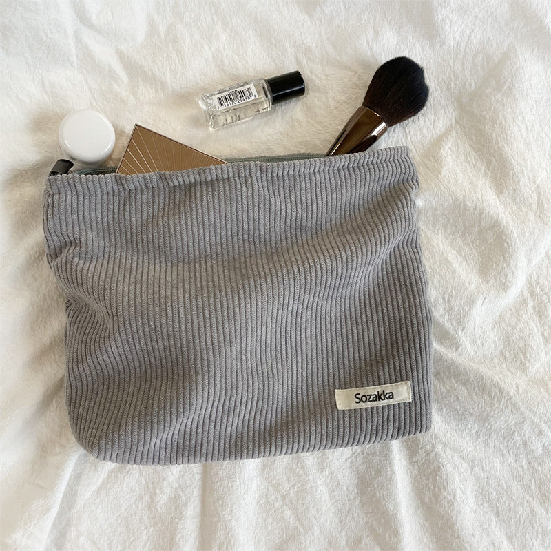 Fashion Corduroy Cosmetic Bag Women