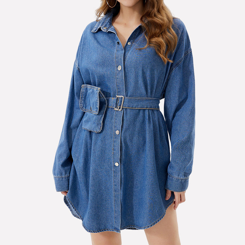 Stylish Casual Versatile Tie-waist Backless Multi-wear Baggy Shirt