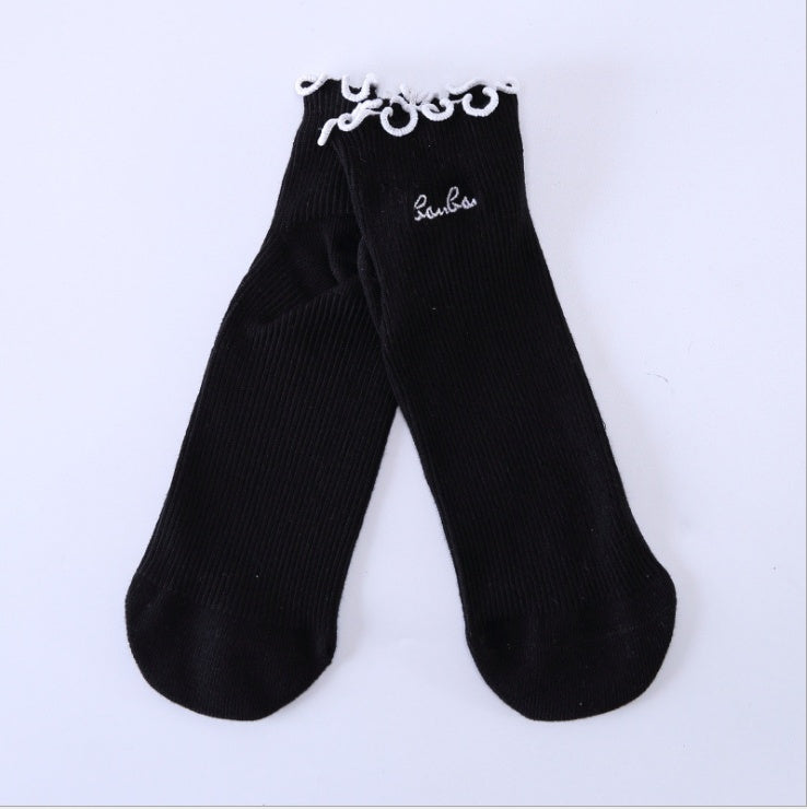 Loose mouth stockings embroidered fungus stockings