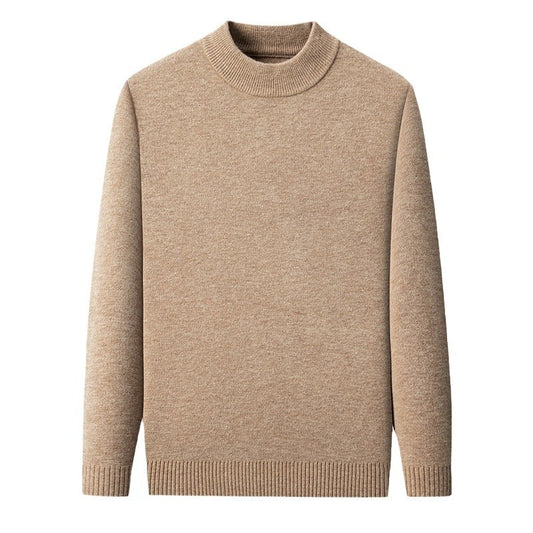 Men's Knitwear Solid Color Long Sleeve Half Turtleneck