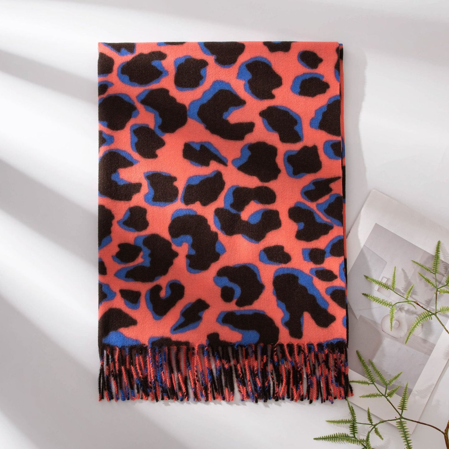 Fashionable All-match Retro Trendy Cross-border European And American Leopard Shawl Scarf Winter