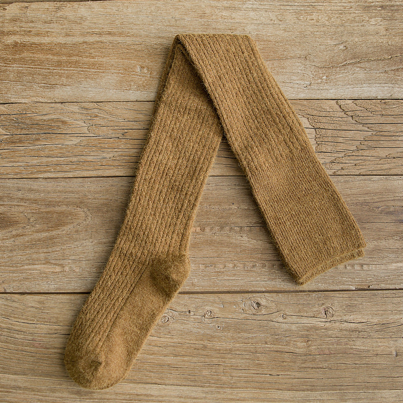 Wool plus velvet over the knee socks